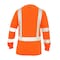 Ge Hi-Vis Long Sleeve T-Shirt, Birdseye Knit Polyester, Orange/Black, XL GS118OXL - alternate 4